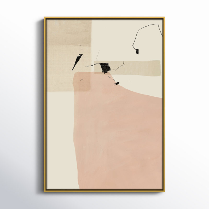 Cartez Soft Tempo - peinture sur toile à cadre flottant, Cadre doré, H 37,5 po x l 25,5 po