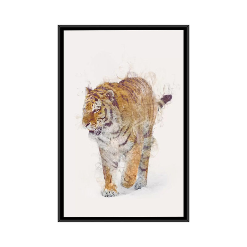 «The Tiger», impression sur toile tendue, H 26 po x l 18 po x P 1,5 po, Pas de tapis, Toile avec cadre noir