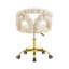 Chaise de bureau pivotante moderne en velours avec dossier à bulles-953257577