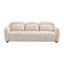 Canapé rembourré moderne à 3 places avec 3 coussins pour chambre à coucher, bureau et appartement, beige, 78 pouces