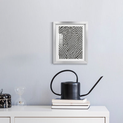 Noir blanc audacieux et lumineux I - impression encadrée