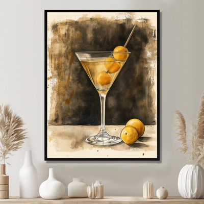 «Martini After Midnight - Bar», reproduction d'art sur toile