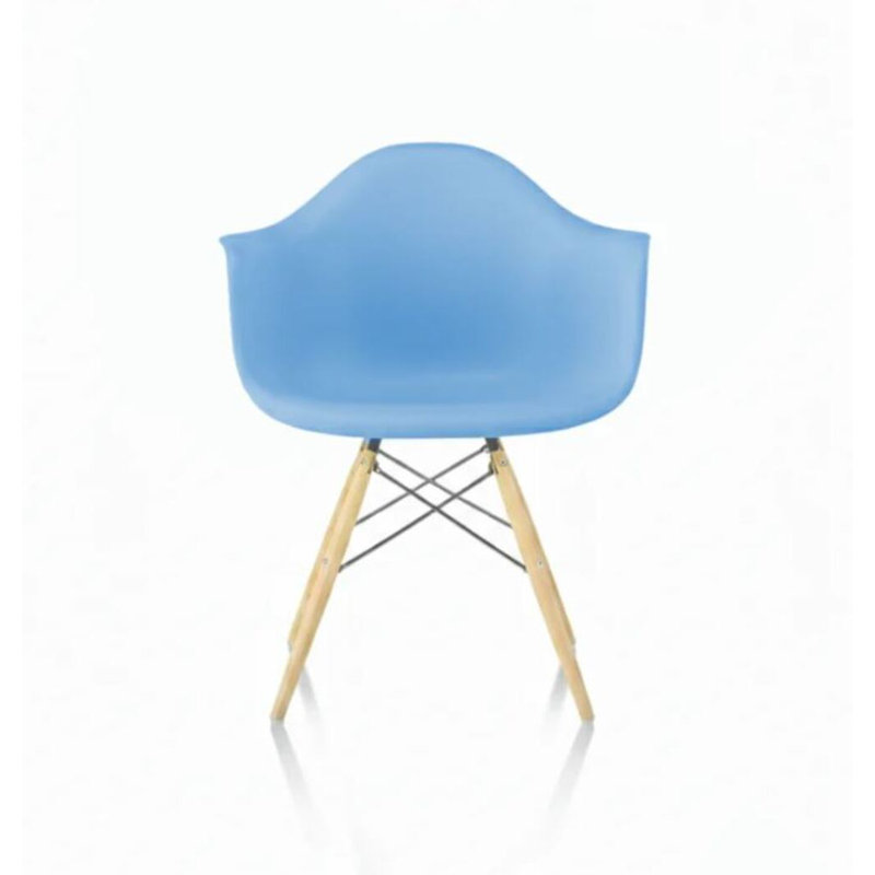 Chaise de salle à manger en plastique, Bleu