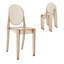 Ensemble de 4 chaises empilables en acrylique Ambre Ghost-517613608-517613610