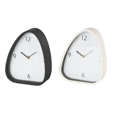 Cole And Grey Metal Textured Decorative Clock With Gold Accents