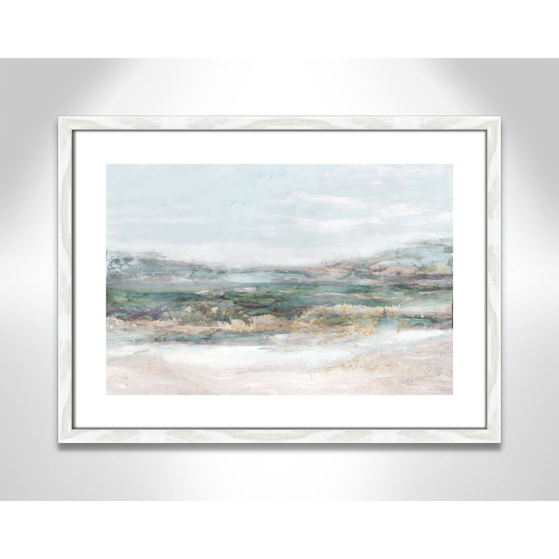Lori Dazzling by Matina Theodosiou - Painting Print on Canvas, White, 17" H x 23" W x 0.75" D, White Wood Grain Framed Paper
