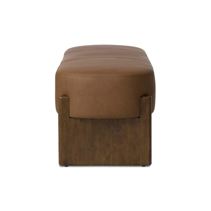 Kirby Accent Bench- 60"-Solema Cream, Maestro Cigar, Terra Brown Parawood