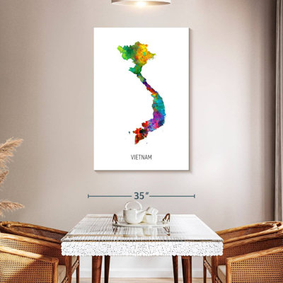 Carte d'aquarelle d'Aliaz au Vietnam I