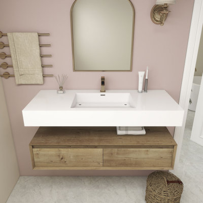 Alysa 48" Wall-Mounted Single Bathroom Vanity Set