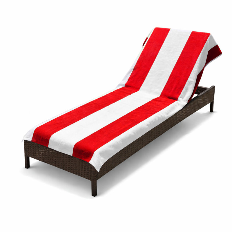 Cotton Cabana Stripe Standard Size Towel/ Beach Towel, Red