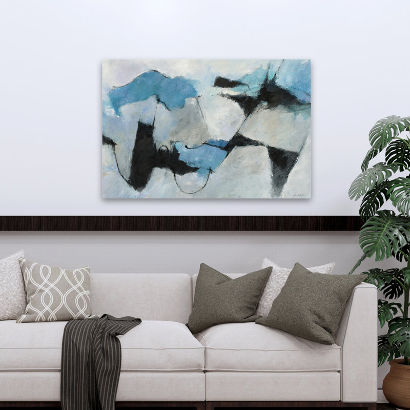 Abstrait - ombre d'une culture d'hiver, H 32 po x l 48 po