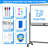 Large Rolling White Board Easel On Wheel, Maxtek 48X32 Inches Double-Sided Mobile Whiteboard, Reversible Magnetic Dry Erase Board Easel Standing Whiteboard On Wheels For Home Office Classroom-100508414