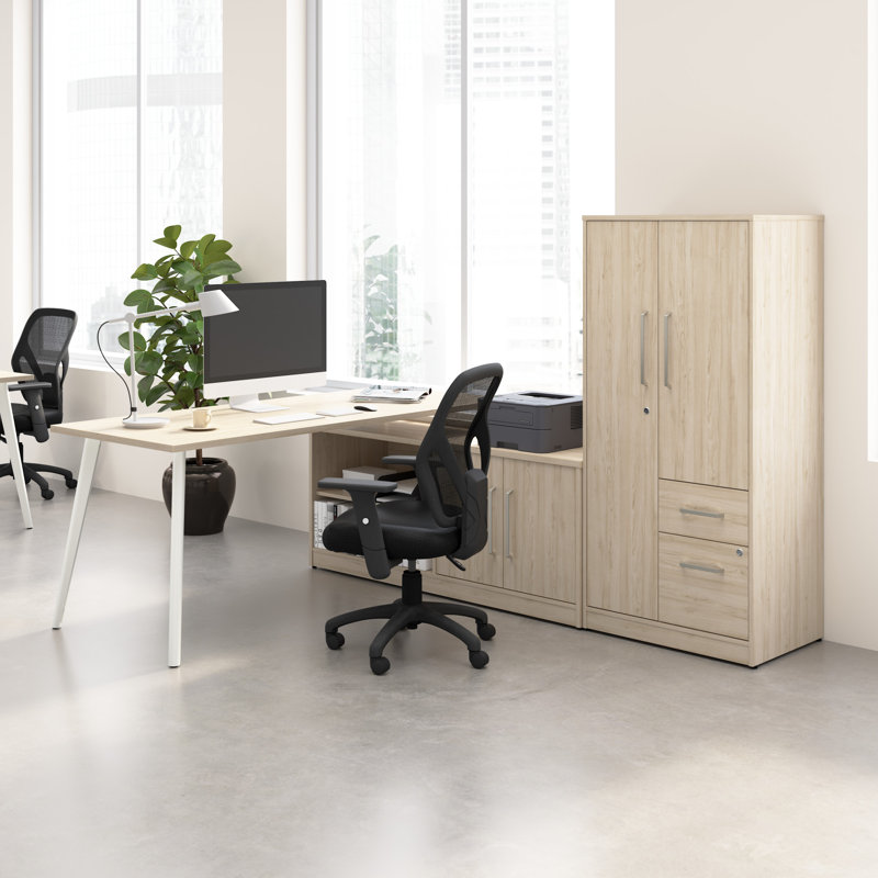 Armoire avec tiroirs Bush Business Furniture Vista, Orme naturel