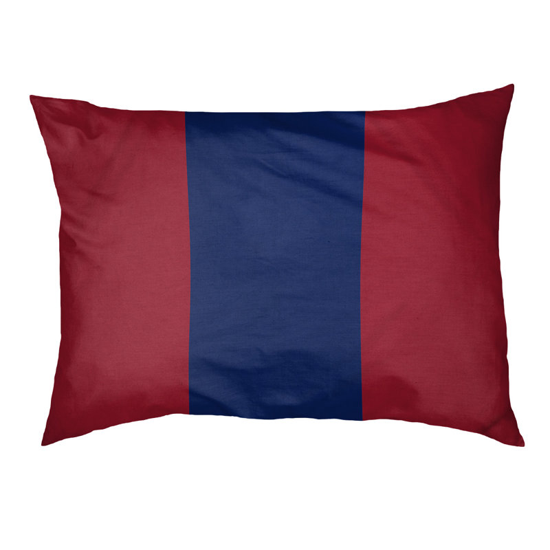 Coussin d'intérieur New York, Petit (l 28 po x P 18 po x H 6 po), Rouge / blanc