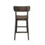  Tabouret en bois d'hévéa avec détails en grain de bois, panneau arrière