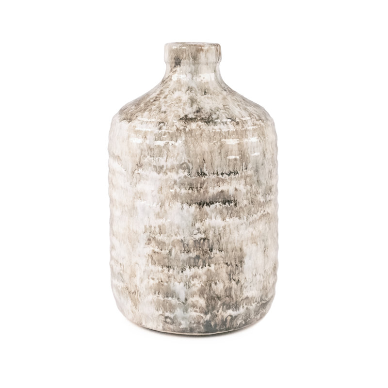 Bowra Stoneware Table Vase, 10" H x 7" W x 7" D