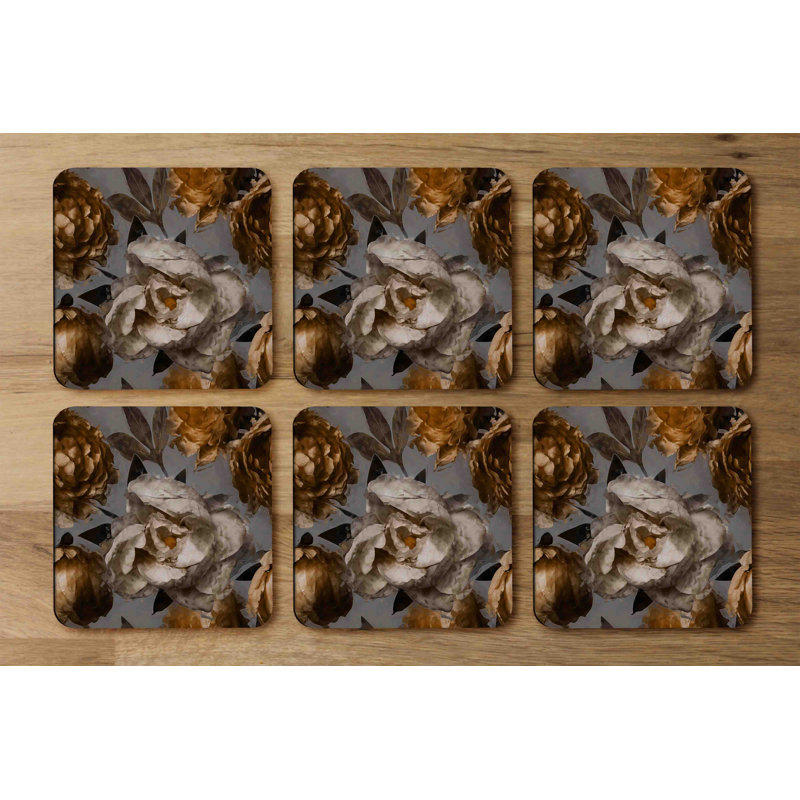 Square 6 Piece Coaster Set