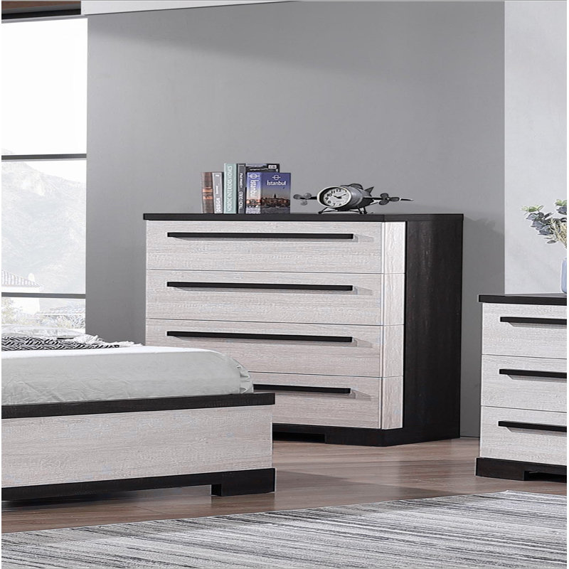 Mobilier de chambre à coucher 1Pc, Noir / blanc