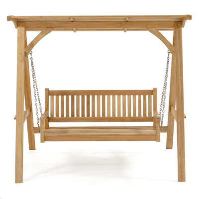 3 Person Teak Porch Swing with Canopy
