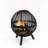 Deko Living 34 Inch Diameter Outdoor Steel Wood Burning Sphere Fire Pit with Screen Lid and Poker
