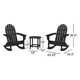 Vineyard 3-Piece Adirondack Rocking Chair Set with South Beach 18" Side Table