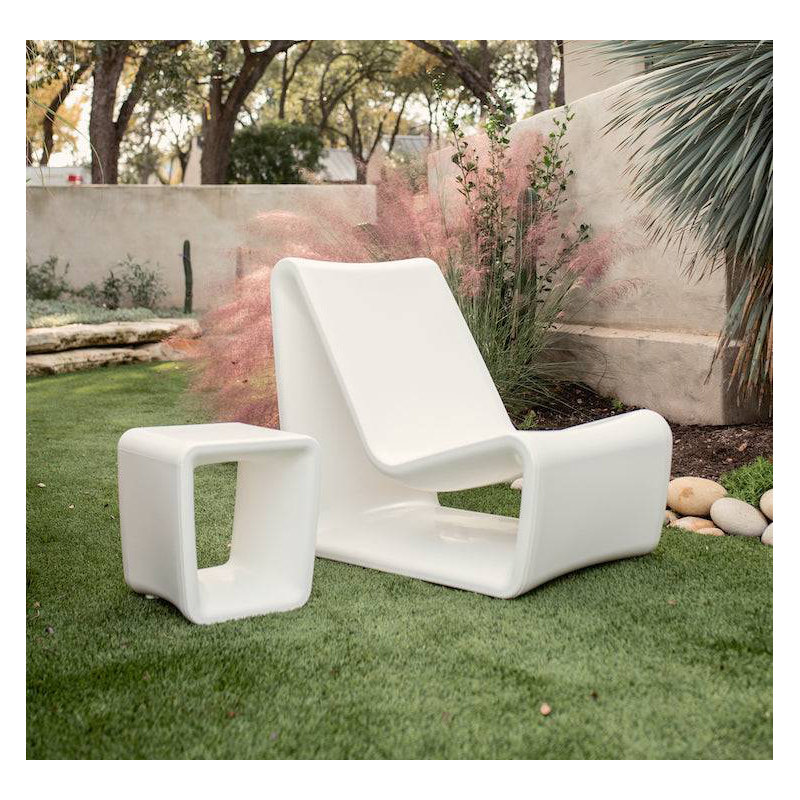 Loop Outdoor Square Side Table, Seafoam Green