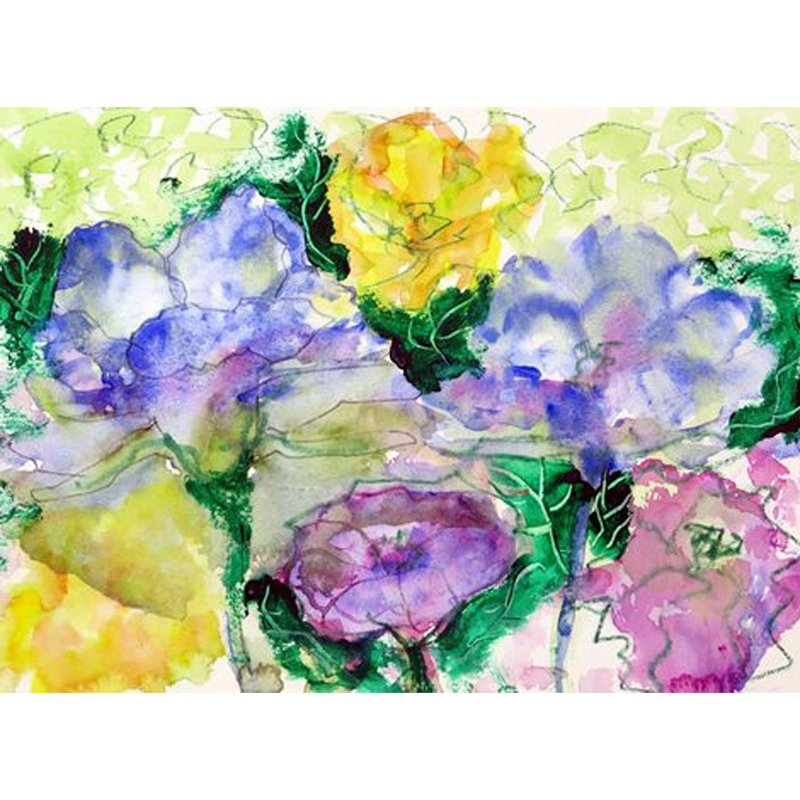 Sous-verres de jardin aquarelle