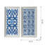 Ensemble de 2 sculptures suspendues bleues et blanches, décoration murale moderne, 12,5 po x 24,5 po