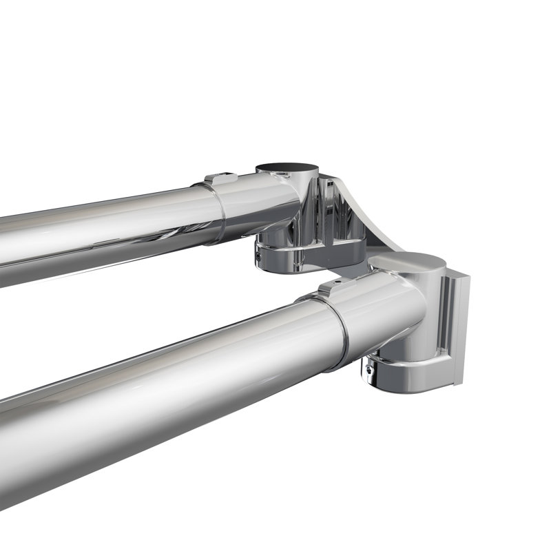 DreamLine Flex 2-15 / 16 po x. Tringle de douche incurvée 60 po, chrome, Chrome