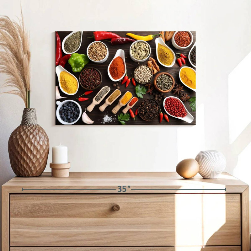 Yarlin Table Of Herbs And Spices, 8" H x 12" W