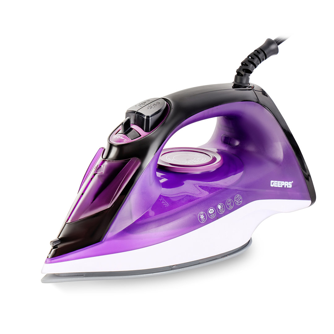 Geepas 2 In 1 Dry & Wet Steam Iron, 150g Steam Boost , 2400W