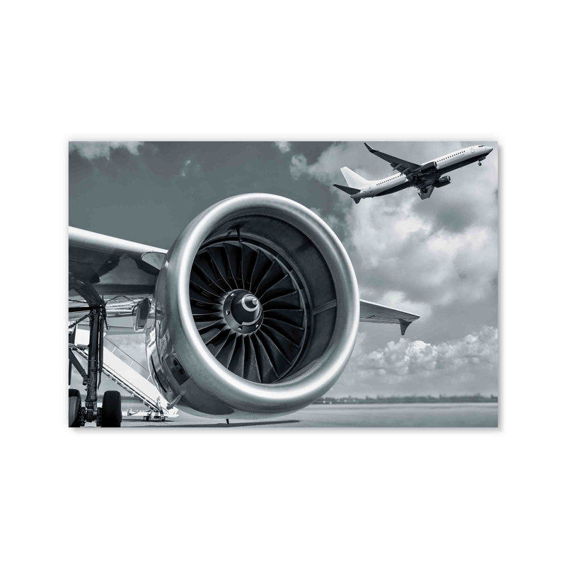 " Jet Engine ", 24" H x 36" W x 1" D
