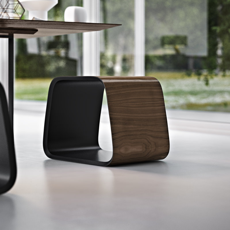 Tabouret décoratif Cowley, Noyer / graphite