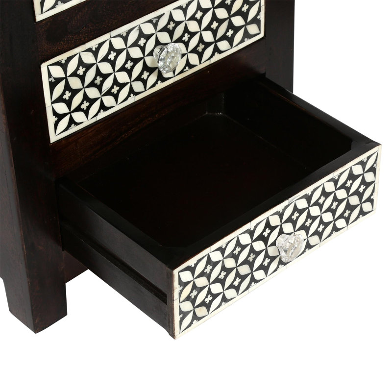 Table de chevet 3 tiroirs en bois