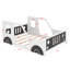 Lit voiture classique avec roues, style plateforme pour enfants-665274969