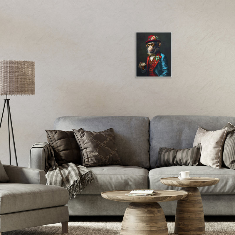 Art mural "Singe avec tenue de fantaisie" par Ray Heere