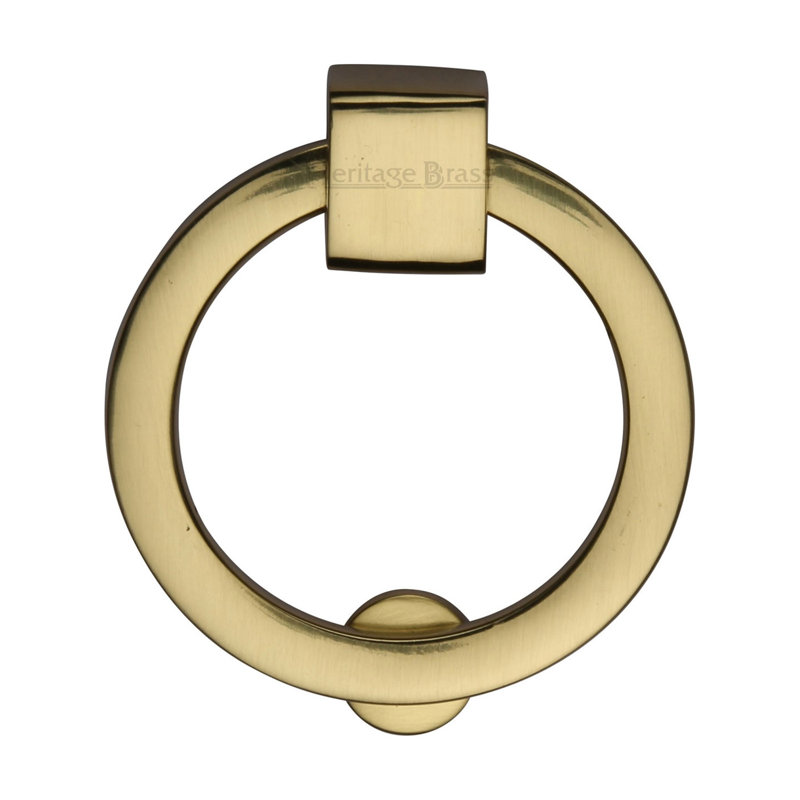 Heritage Brass Heritage Round Drop Pull, Polished Brass, 5cm H x 5cm W x 1.4cm D