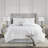 Elegant White Cal King Bedding Sets, Polyester Tufted Design For Home