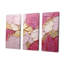 Ensemble de salon art mural or et rose-427671893-427671883