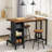 Kitchen Island with 5 Open Storage Shelves and Large Worktop For Kitchen Dining Room