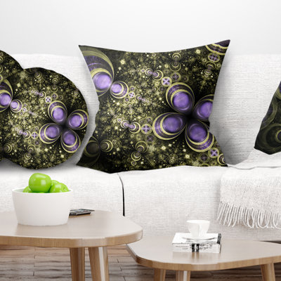 Coussin décoratif fleur d’art digitale