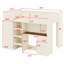 Lit mezzanine polyvalent avec garde-robe intégré, bureau d'étude, tablettes de présentation et tiroirs-7527697
