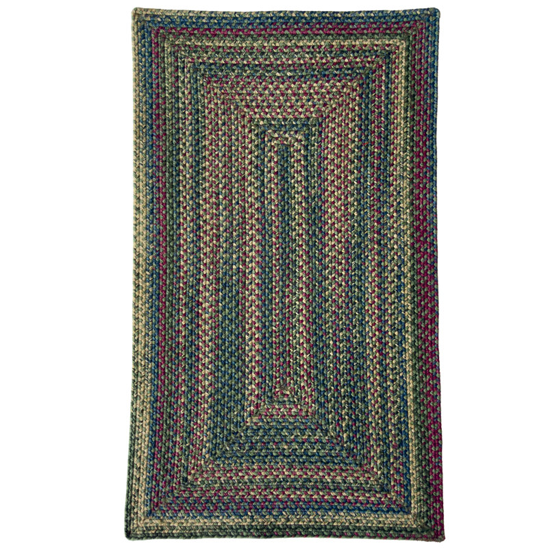 Tapis d'intérieur réversible tressé Maplewood, Avocat multicolore, Rectangle 7 pi x 9 pi