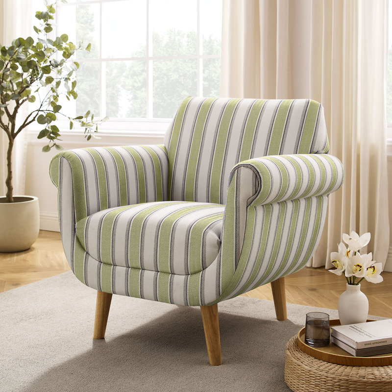 29.92In Linend Fabric Accent Chair, Green Linen