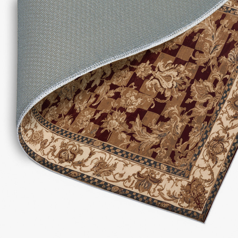 Tapis d'intérieur et d'extérieur brun français, Rectangulaire 2 pi x 3 pi
