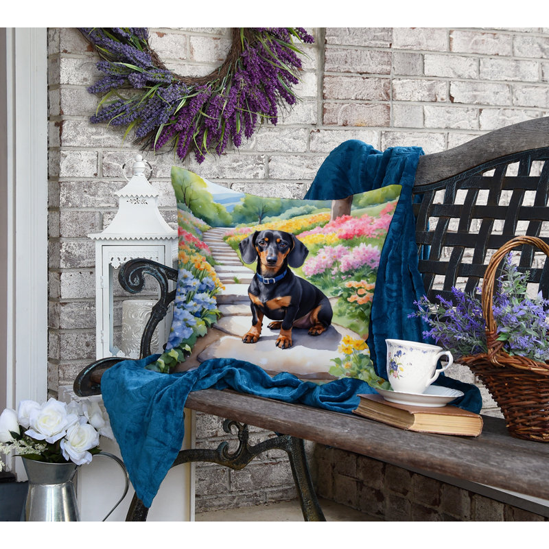 Spring Path Other/No Pattern Outdoor Throw Pillow, 18"H x 18"W