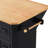 Black Kitchen Island With Internal Storage & 47" Wide Top 56" Cart Folding Countertop 6 Deep Drawers,-112864093