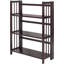 Bibliothèque étagère en bois massif H 38 "x l 27,5" Saruf-95599087-24120737