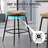 Albrecht 24.8"H Industrial Solid Wood Swivel Backless Counter Stools with Metal Base-1227147865