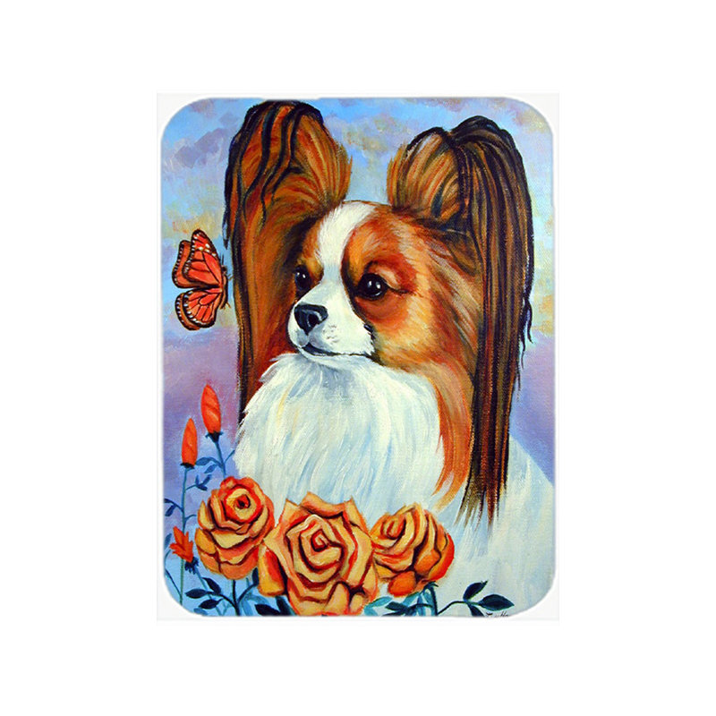 East Urban Home Papillon in the Roses Glass Cutting Board